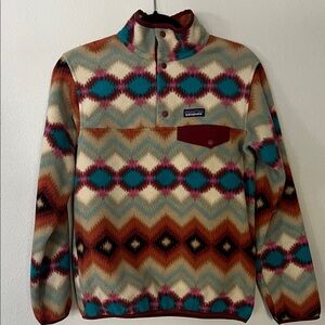 Patagonia Synchilla Vibrant Patterned Fleece Pullover size S